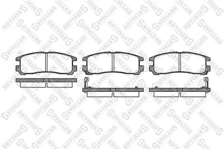 302 002-SX STELLOX Комплект тормозных колодок, дисковый тормоз